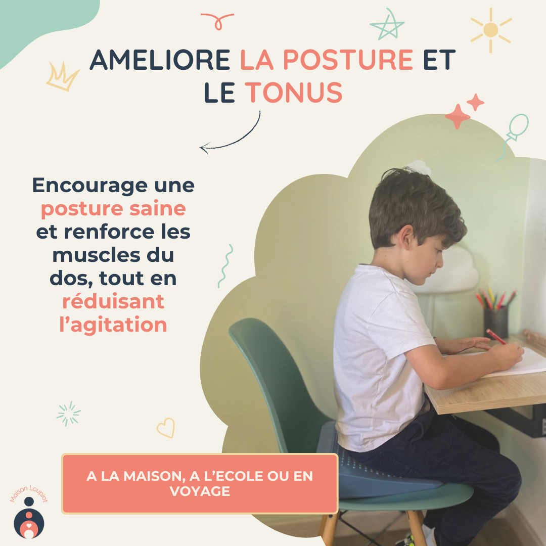 Mon kit équilibre – Coussin gonflable + élastique de chaise pour canaliser l’agitation