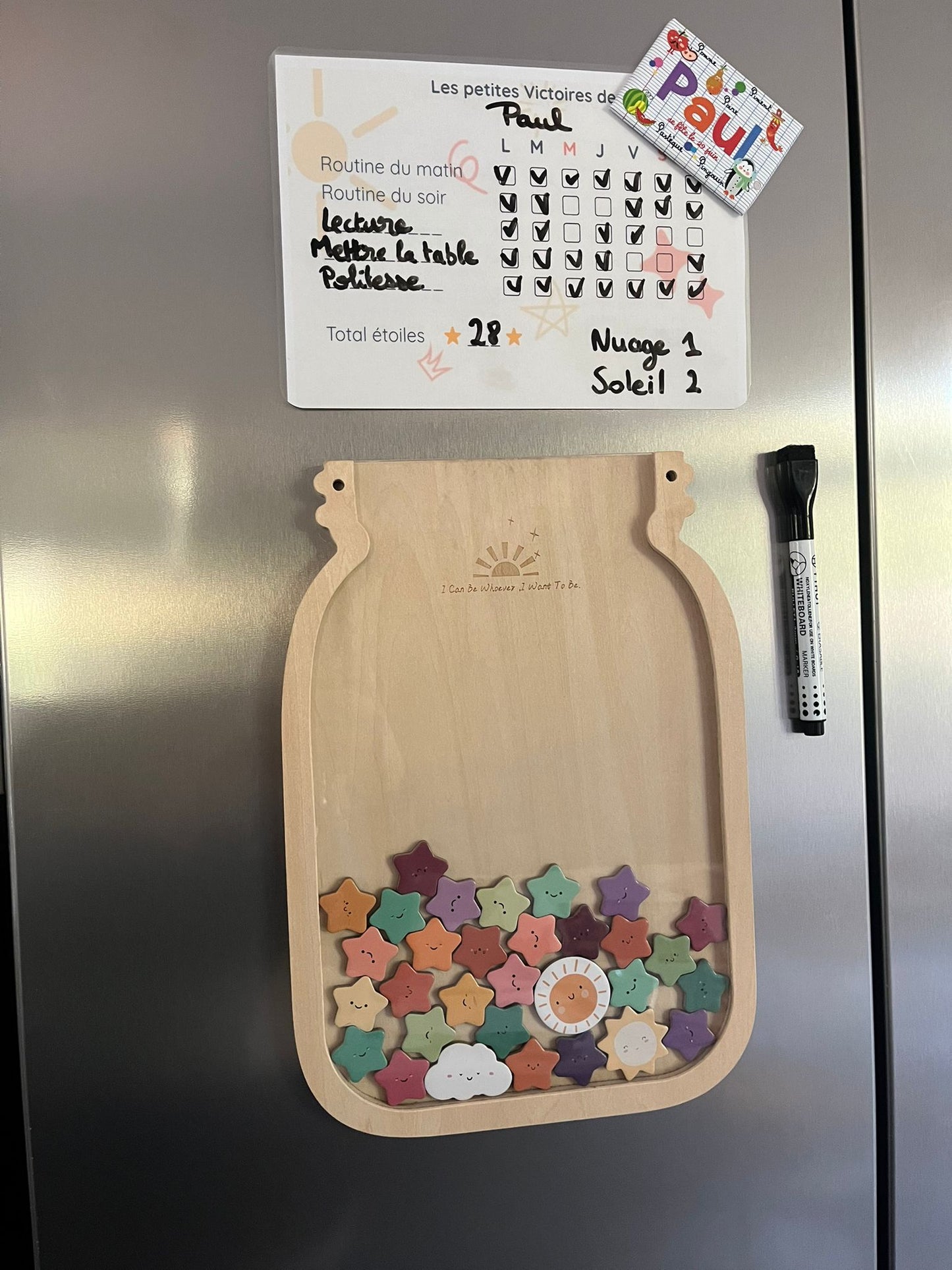 Mon bocal des petites victoires – Outil de motivation positive en bois | Sélection Maison Loupiot