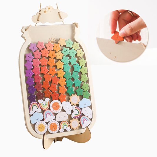Mon bocal des petites victoires – Outil de motivation positive en bois | Sélection Maison Loupiot