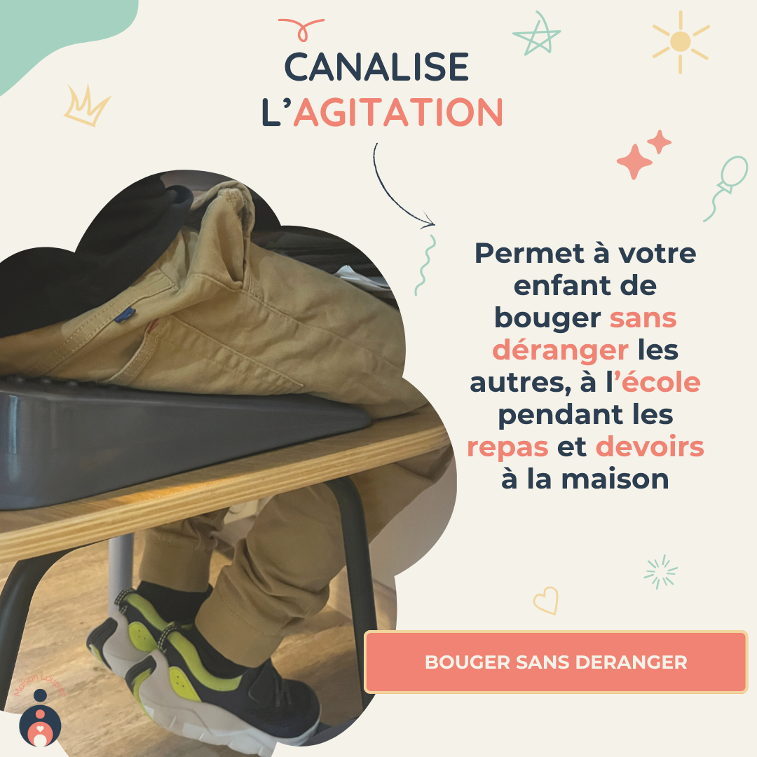 Mon kit équilibre – Coussin gonflable + élastique de chaise pour canaliser l’agitation