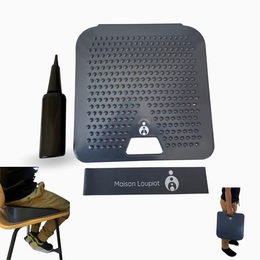 Mon kit équilibre – Coussin gonflable + élastique de chaise pour canaliser l’agitation
