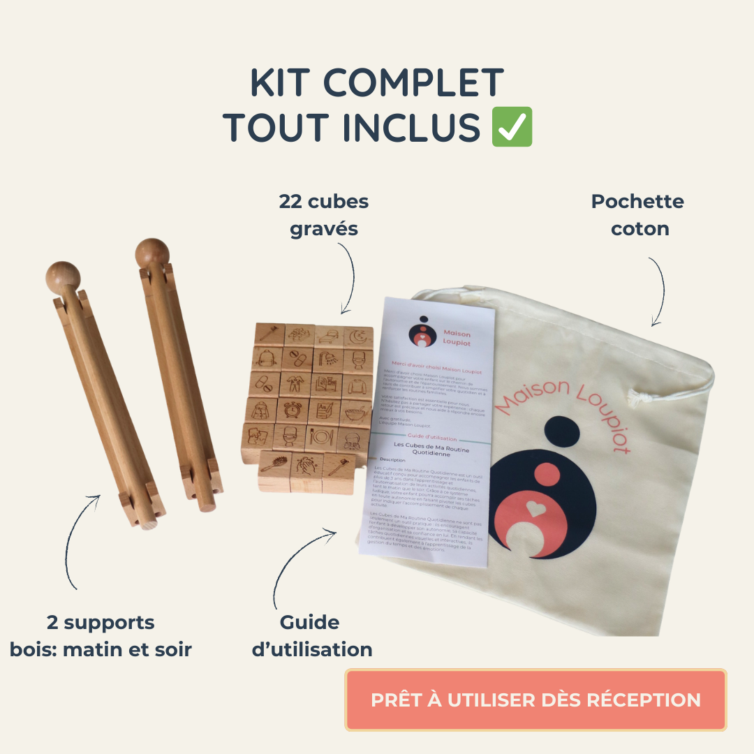 Les Cubes de Ma Routine Quotidienne – Outil visuel d’autonomie enfant | Création Maison Loupiot